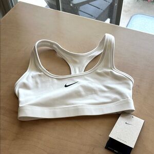 Nike White Sports Bra with Racerback Design